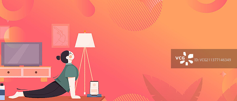 练习瑜伽身心健康扁平矢量概念运营插画图片素材