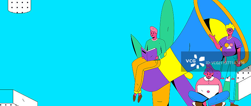 互联网公告告示模板矢量创意扁平插画图片素材