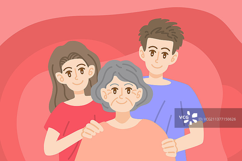 渐变背景的母亲节图片素材