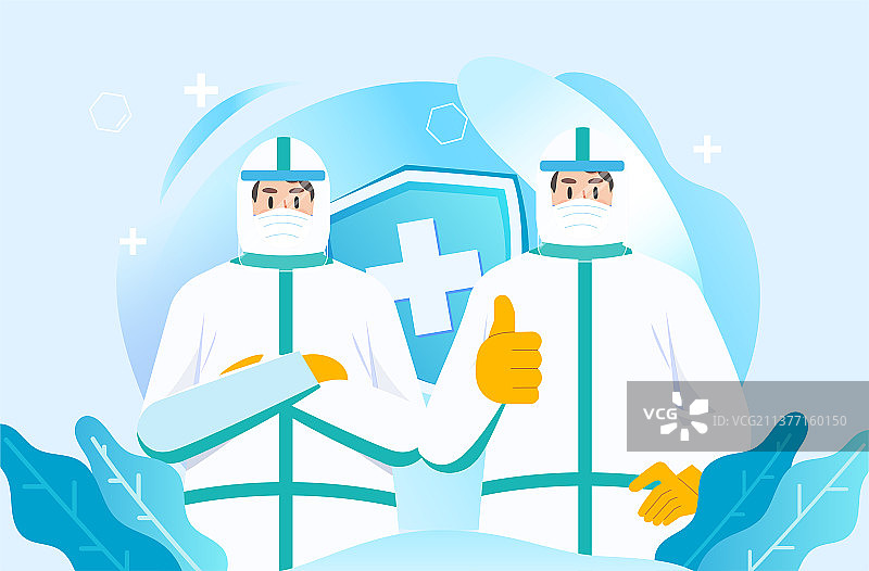 防疫工作插画图片素材