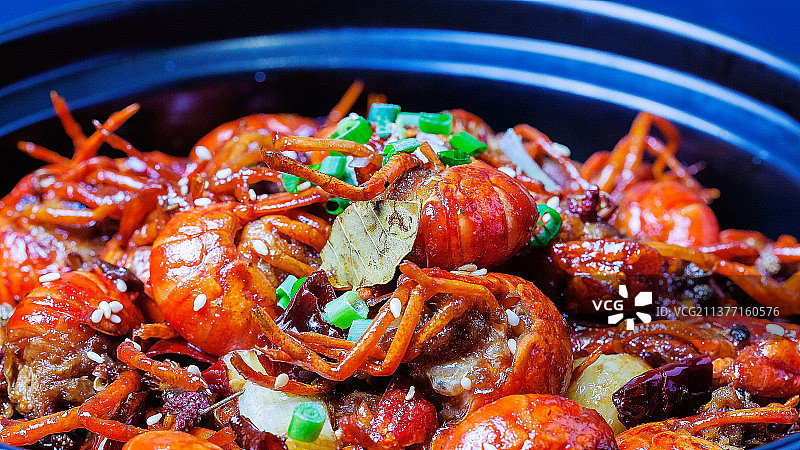 盱眙麻辣小龙虾特色美食图片素材