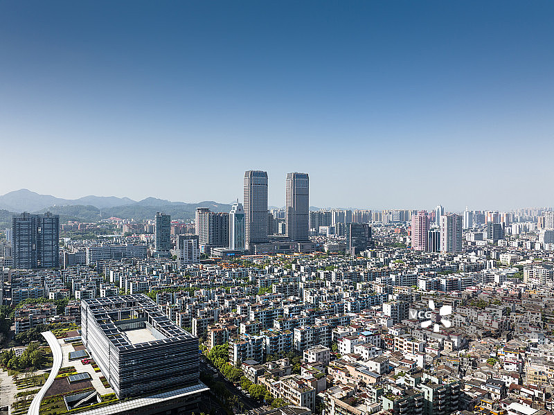 广东中山市城市风光天际线图片素材