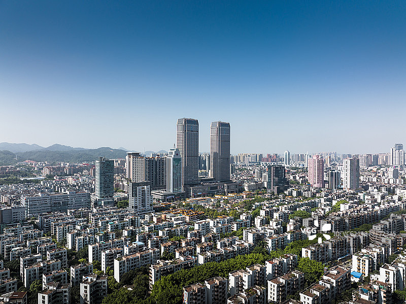 广东中山市城市风光天际线图片素材