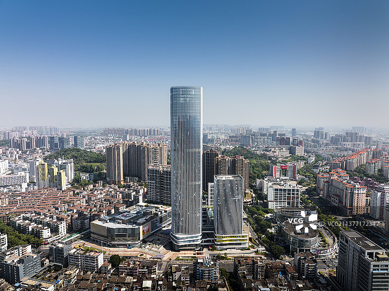 广东中山市城市风光天际线图片素材
