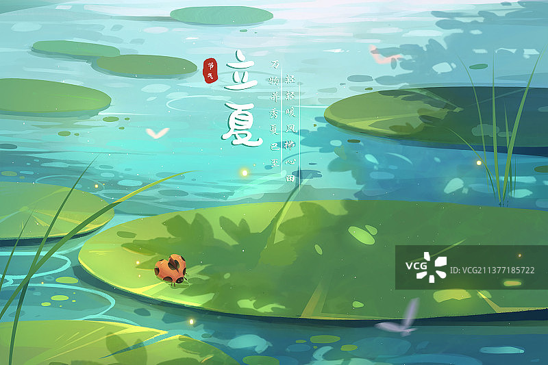 立夏插画模板图片素材