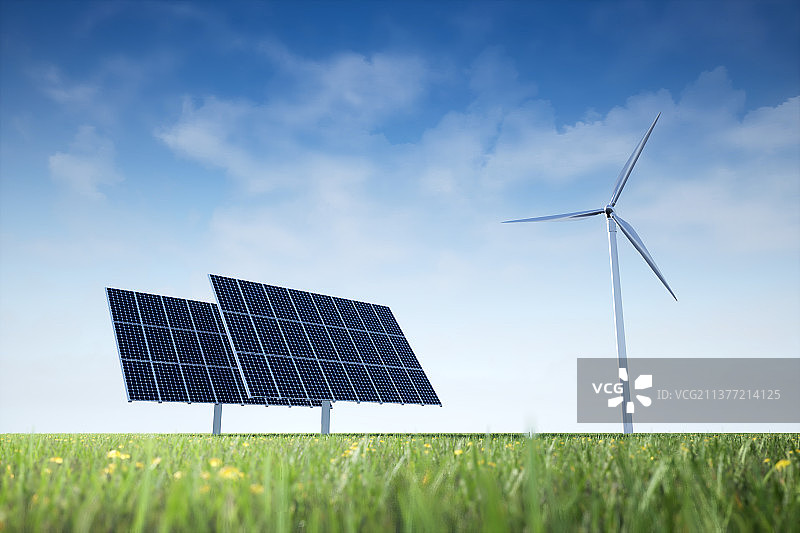 光伏，太阳能，新能源，电力，绿色，碳中和图片素材