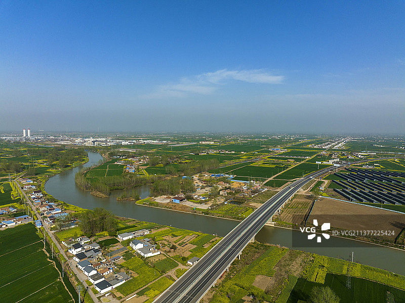 江苏淮安涟水县盐河岸边风光图片素材