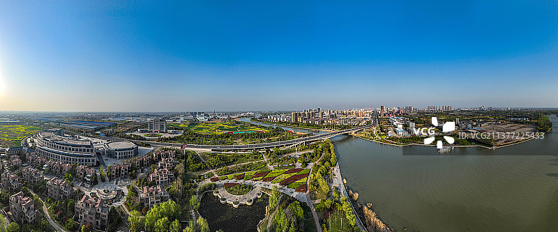 江苏淮安涟水县盐河岸边风光图片素材