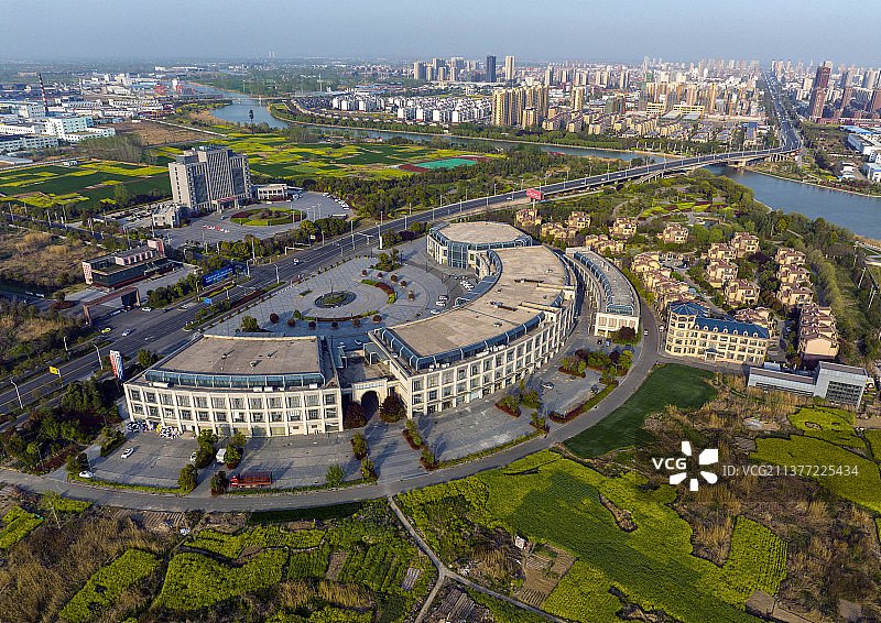 江苏淮安涟水县盐河岸边风光图片素材