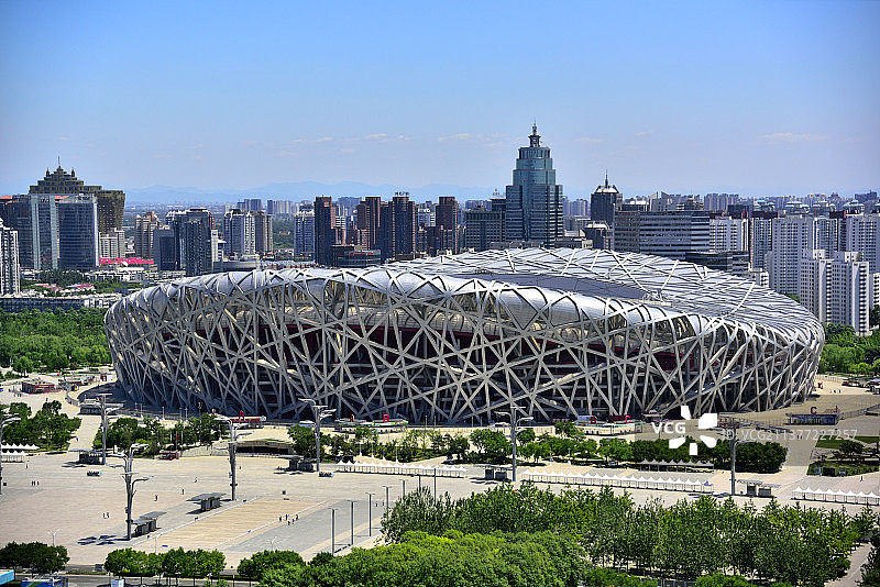 俯瞰鸟巢图片素材