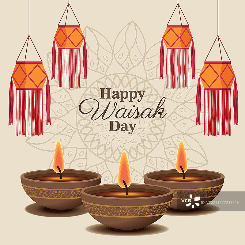 卫塞节贺卡图片素材