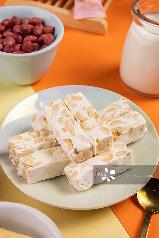 牛轧糖图片素材