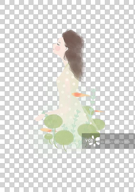 森系女孩图片素材