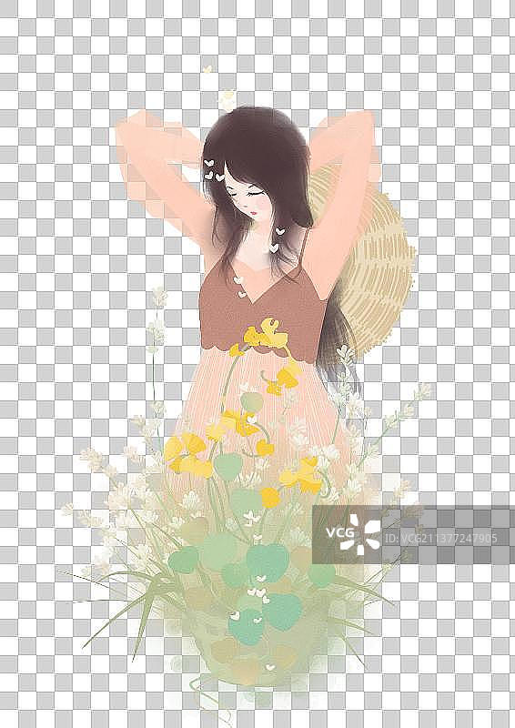 森系女孩图片素材