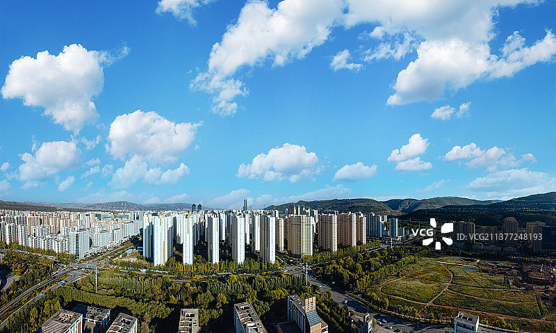 西宁 城西区 五四西路 海湖体育中心 通海路 湟川中学图片素材