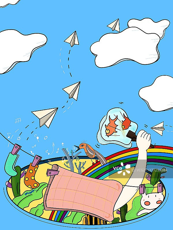 春夏秋冬四季插画图片素材