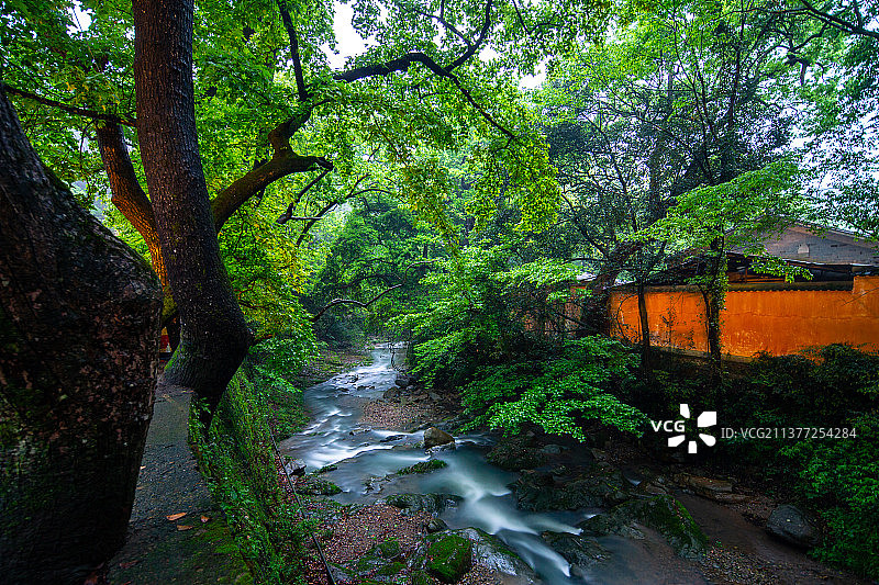 天台山国清寺图片素材