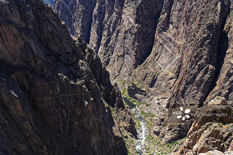 美国科罗拉多州蒙特罗斯县查斯姆观景点附近的甘尼森河图片素材