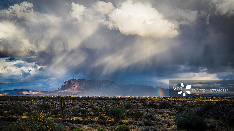 风暴锋面：美国景观全景图片素材