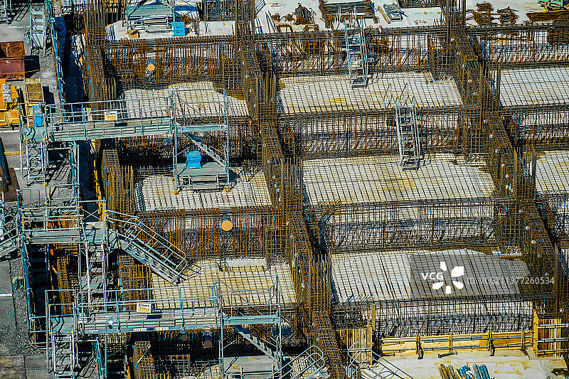 建筑工地基础建设航拍图图片素材