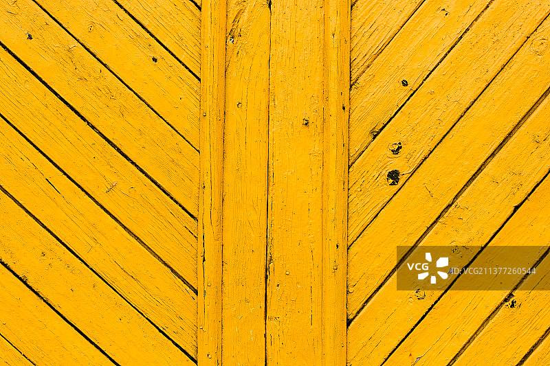 户外老旧的黄色木质背景纹理图片素材