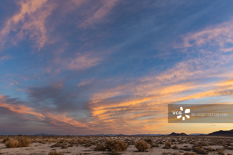 内华达州奈伊县的日落景观图片素材