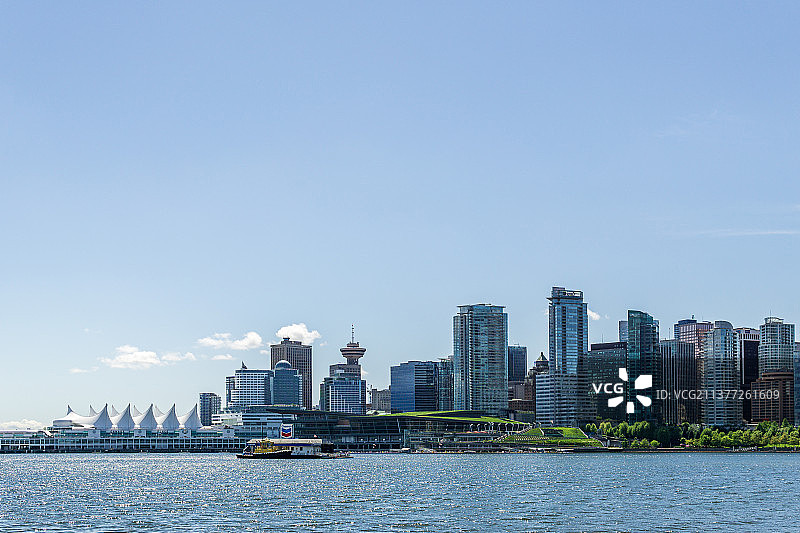 加拿大温哥华春日港口景色，2020年5月15日图片素材