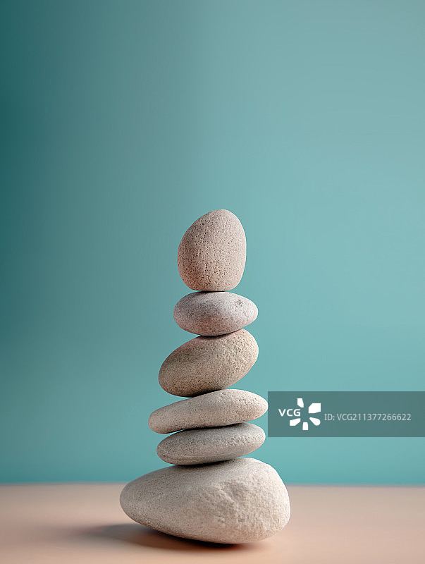 泰国天然鹅卵石平衡身心图片素材