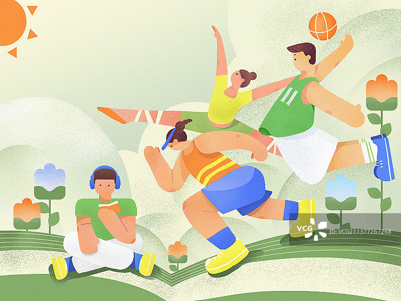 有活力的年轻人们汇聚在一起图片素材