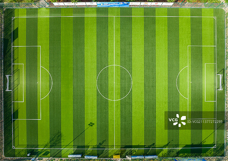 江苏省无锡市锡山区云林体育公园七人足球场航拍风光图片素材