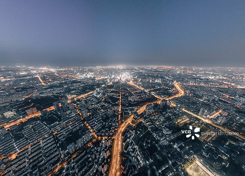 上海浦西封闭下的全景 2022.4.11图片素材