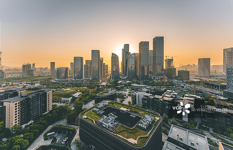 深圳前海日落图片素材