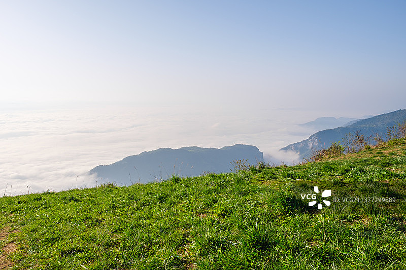 湖北省恩施望城坡日出云海图片素材