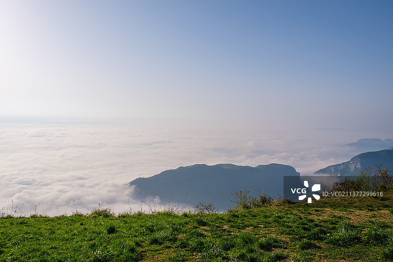 湖北省恩施望城坡日出云海图片素材
