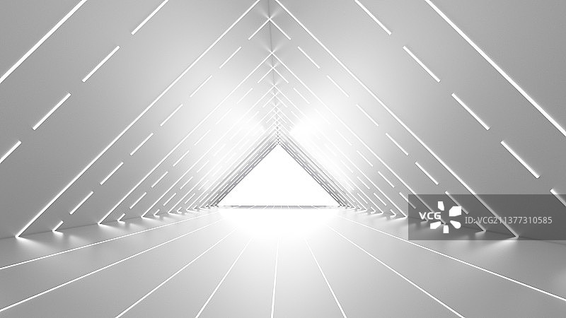 白色室内创意发光空间场景图片素材