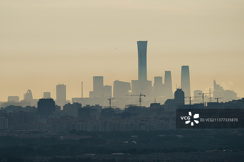 京城天际线图片素材