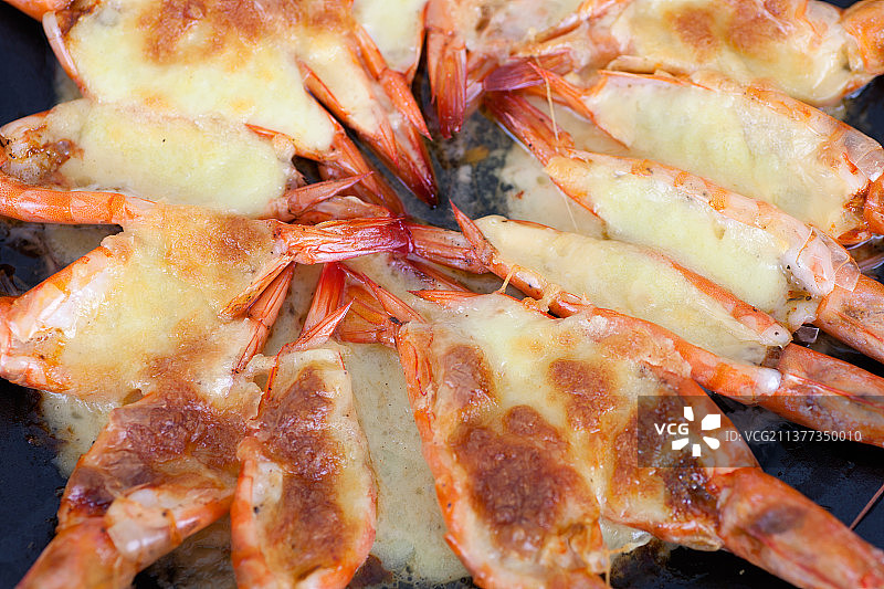 美味芝士焗大虾图片素材