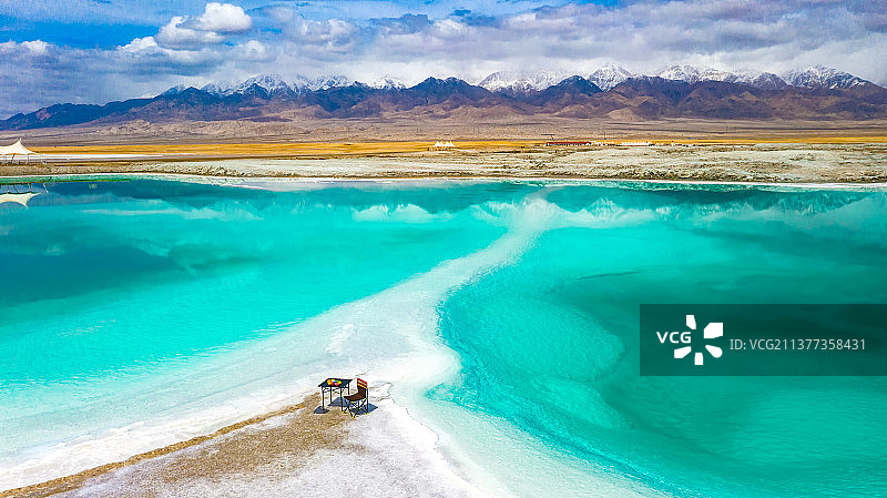 大柴旦翡翠湖图片素材