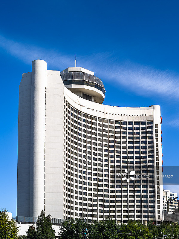北京国际饭店地标建筑高清特写图片素材