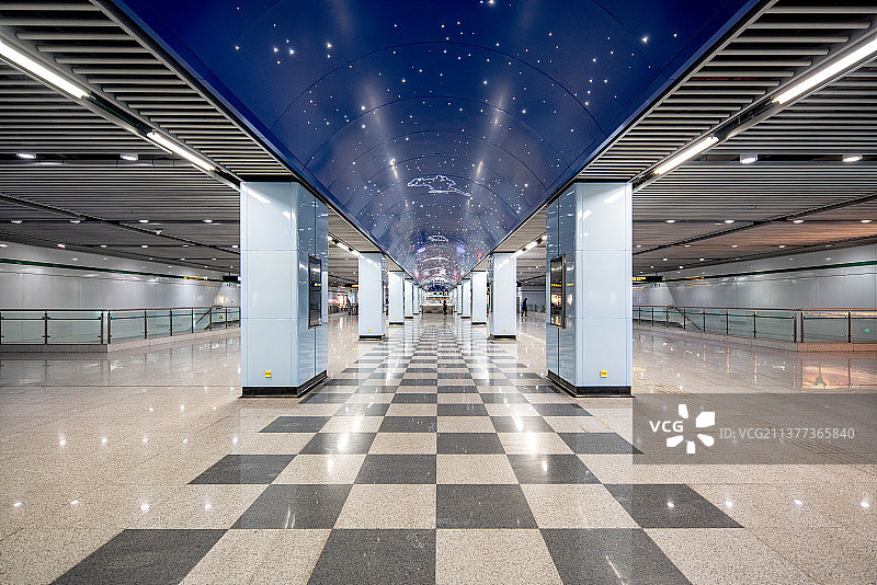 上海地铁站内部图片素材