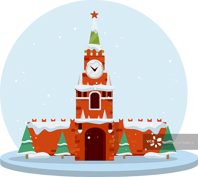 莫斯科克里姆林宫冬季景色图片素材