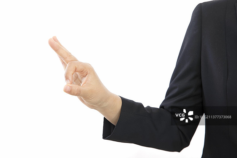 白背景前的OK手势图片素材
