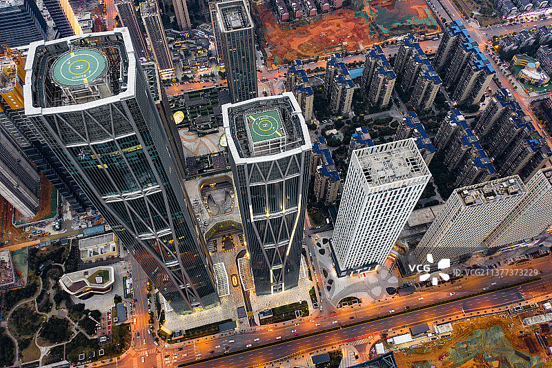 航拍湖南长沙城市景观图片素材