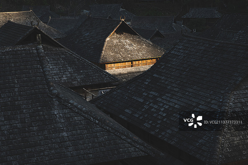 云南普洱澜沧景迈山糯干古寨图片素材