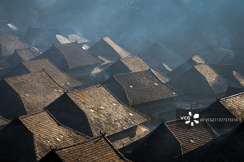 云南普洱澜沧景迈山糯干古寨图片素材
