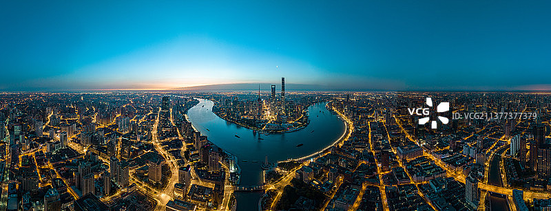 航拍上海黄浦江两岸图片素材