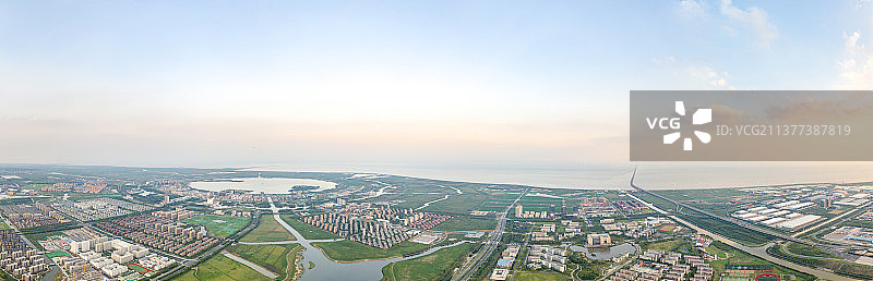 航拍上海自贸区临港新片区图片素材