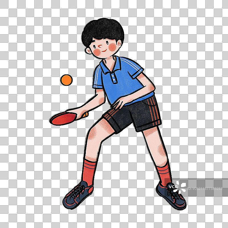年轻的男性乒乓球运动员图片素材