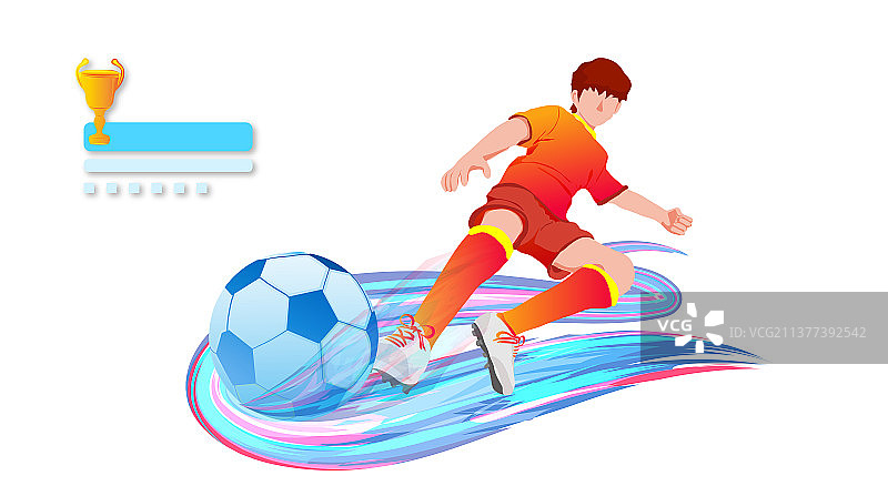 足球体育运动联赛的比赛插画图片素材