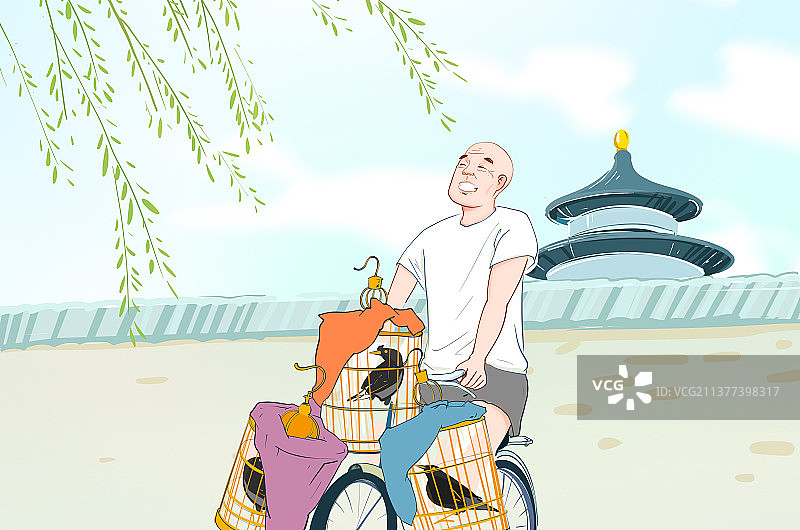 骑自行车的男人图片素材